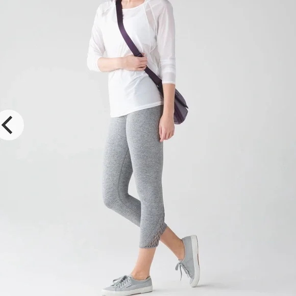 Lululemon True Self Crop II Legging Heathered Slate Size 4 - Picture 3 of 16